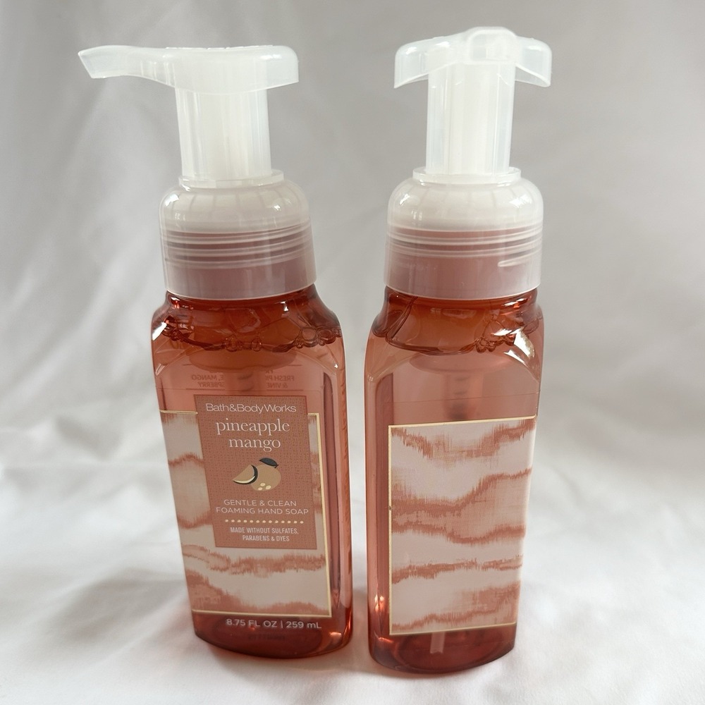 Bath & Body Works PINEAPPLE MANGO 8.75 Oz Foaming HAND SOAP Lot‎ of 2 - Picture 4 of 4